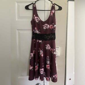 Burgundy Lace Dress